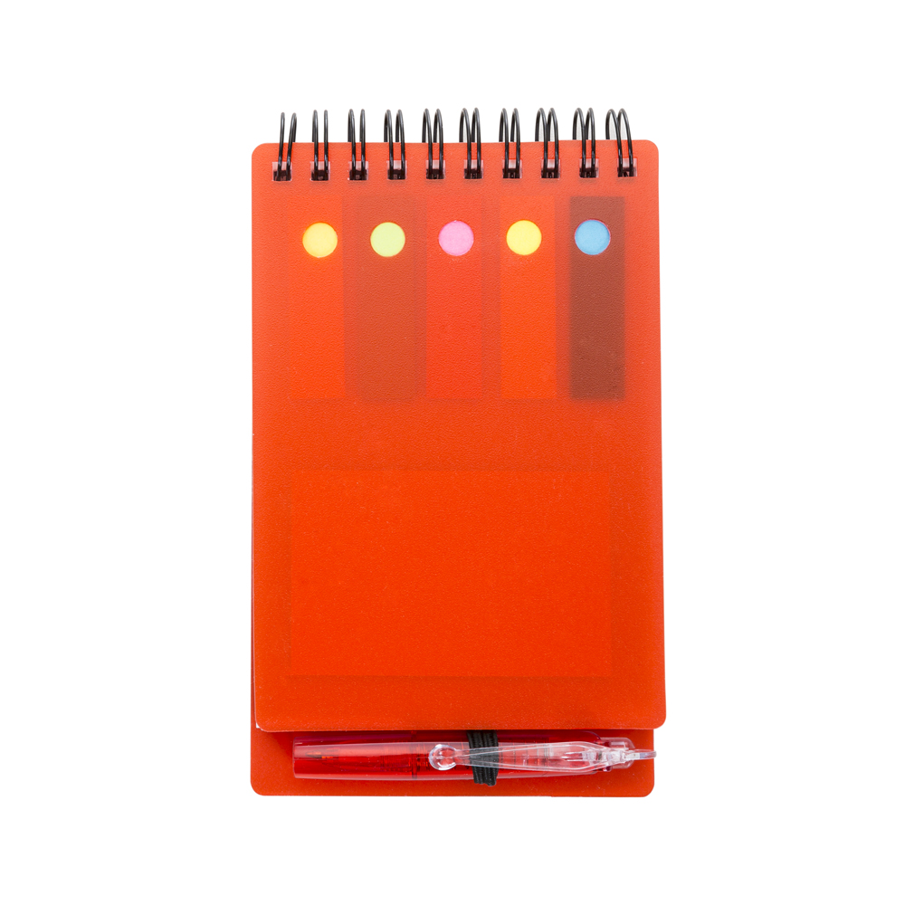 Bloco de Anotações com Autoadesivos e Caneta