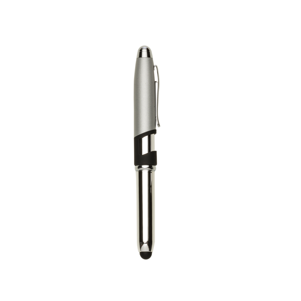 Mini Caneta Semi-Metal Touch com Suporte