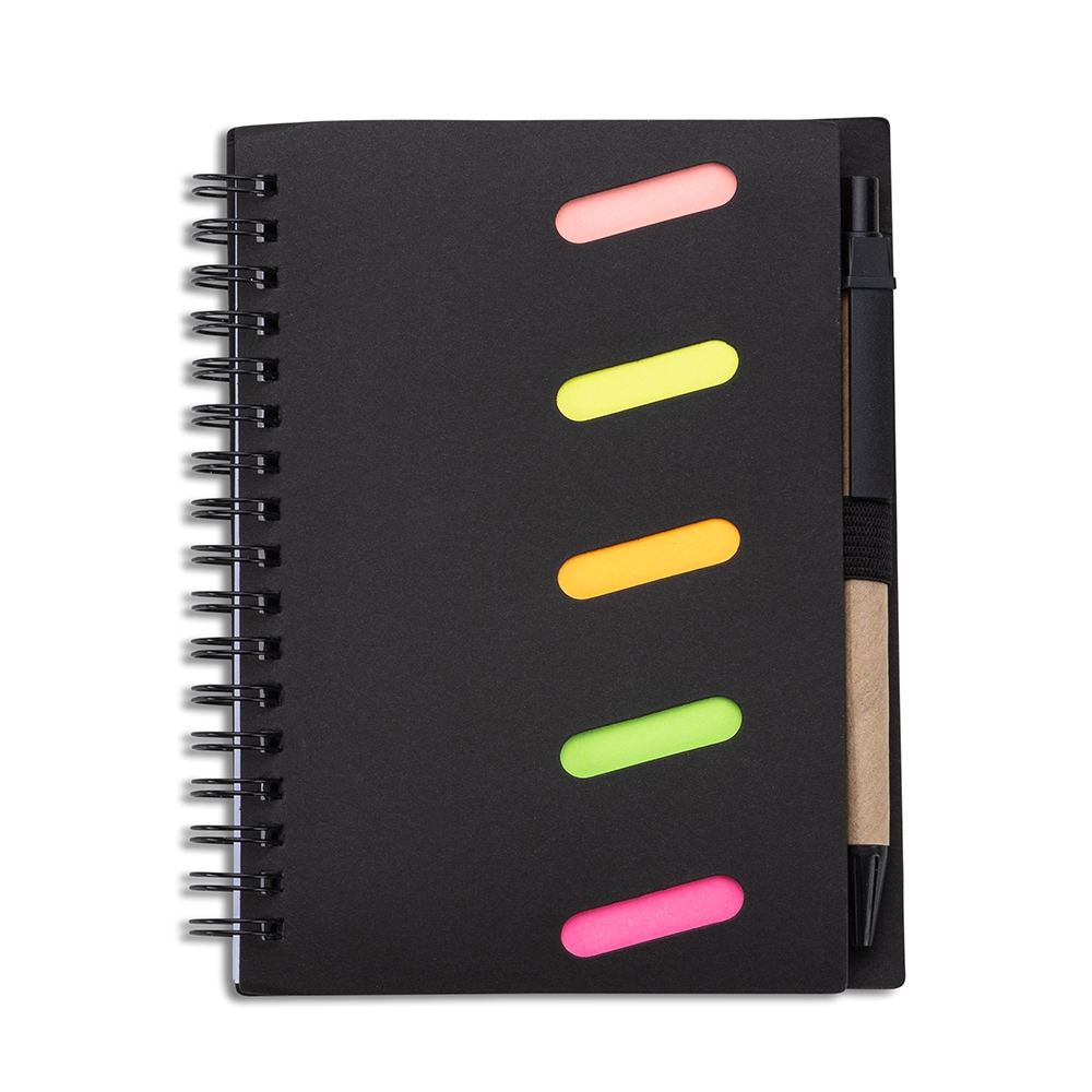 Bloco de Anotações com Caneta e Autoadesivos