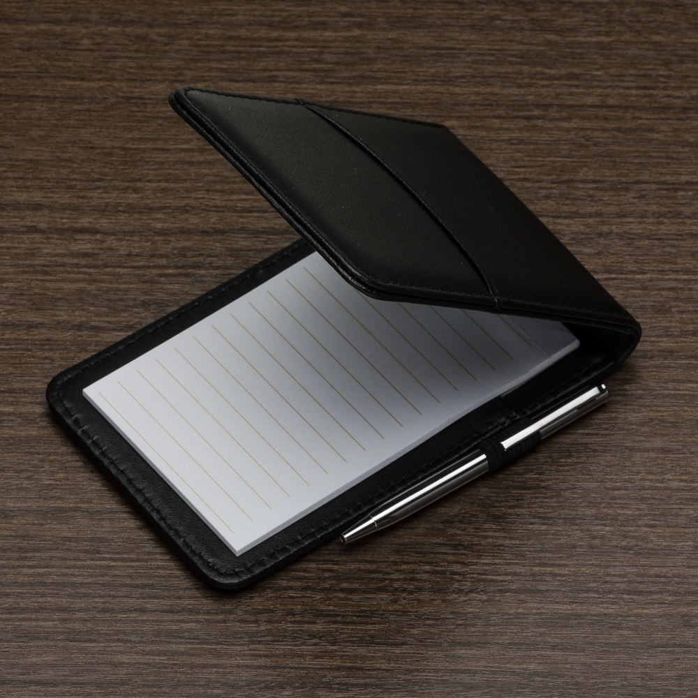 Bloco de anotações com calculadora