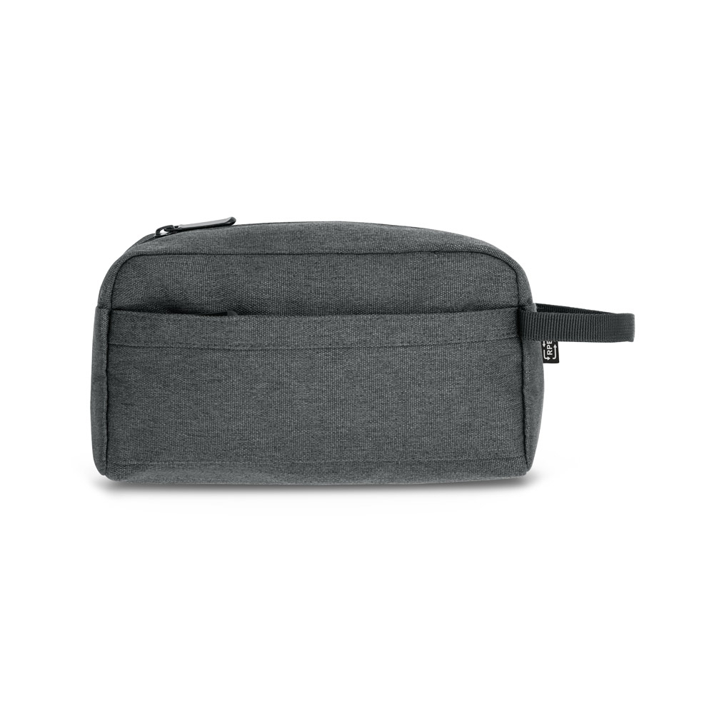 Bolsa de cosméticos em 600D poliéster reciclado (100% rPET)