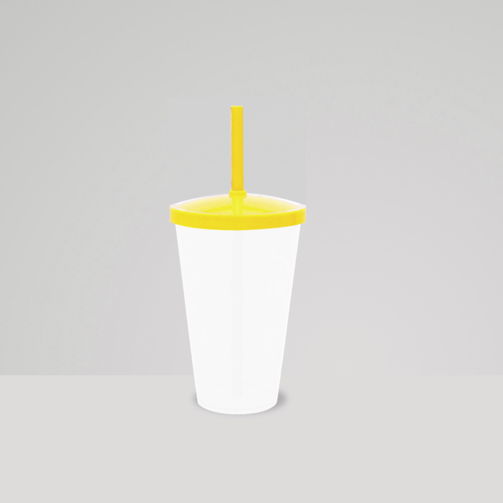 Copo c/Canudo 550ml Leitoso