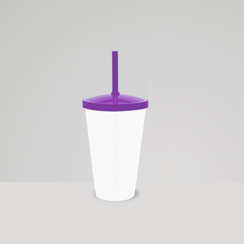 Copo c/Canudo 550ml Leitoso