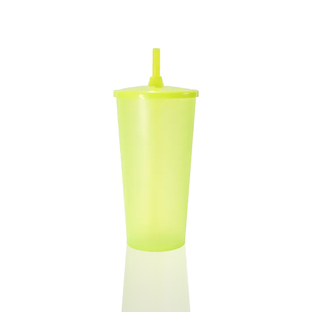 Copos Ecológico Com Tampa E Canudo Liso