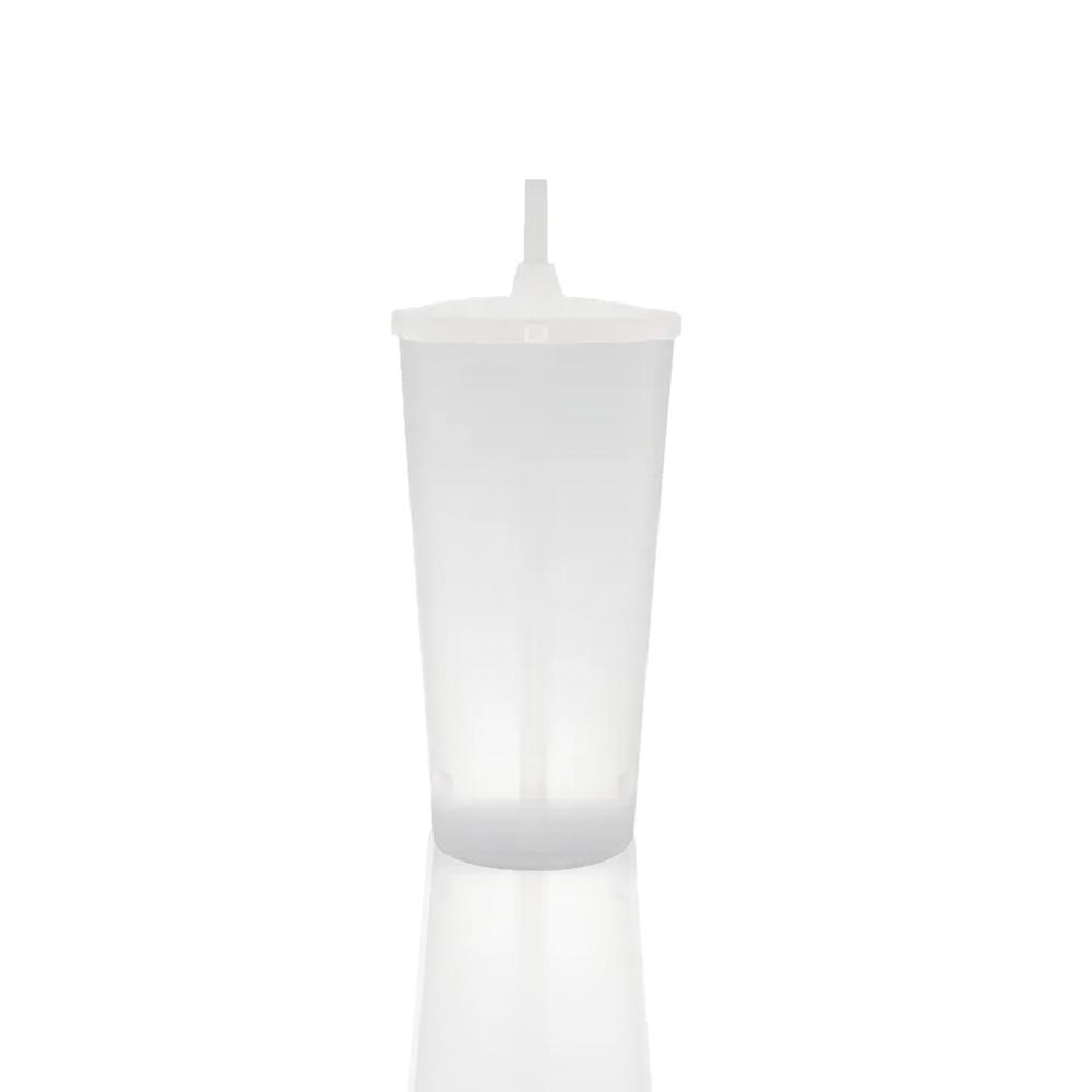 Copos Ecológico Com Tampa E Canudo Liso