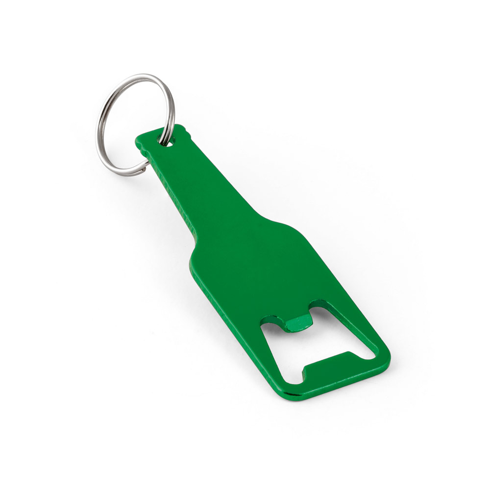 Chaveiro em alumínio com abridor de garrafas