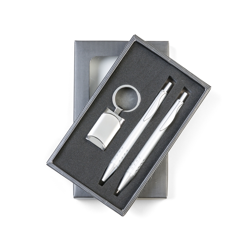 Kit caneta Lapiseira metal e Chaveiro