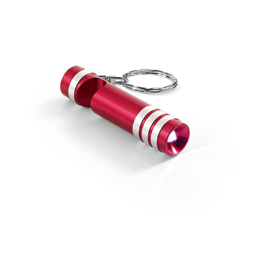 Chaveiro em metal com lanterna LED