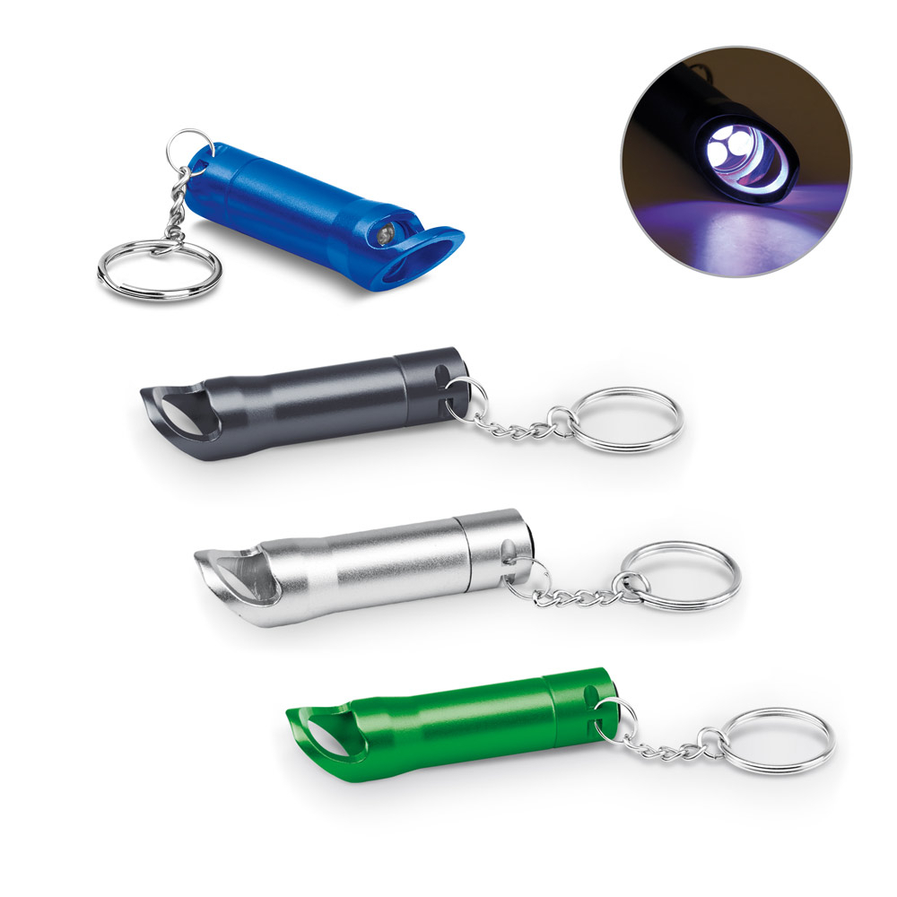 Lanterna em metal com 3 LEDs