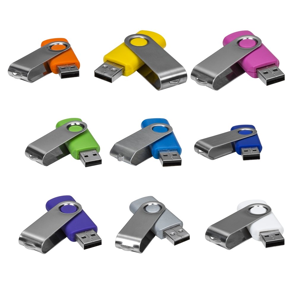 Pen Drive Giratório Metálico 8 GB