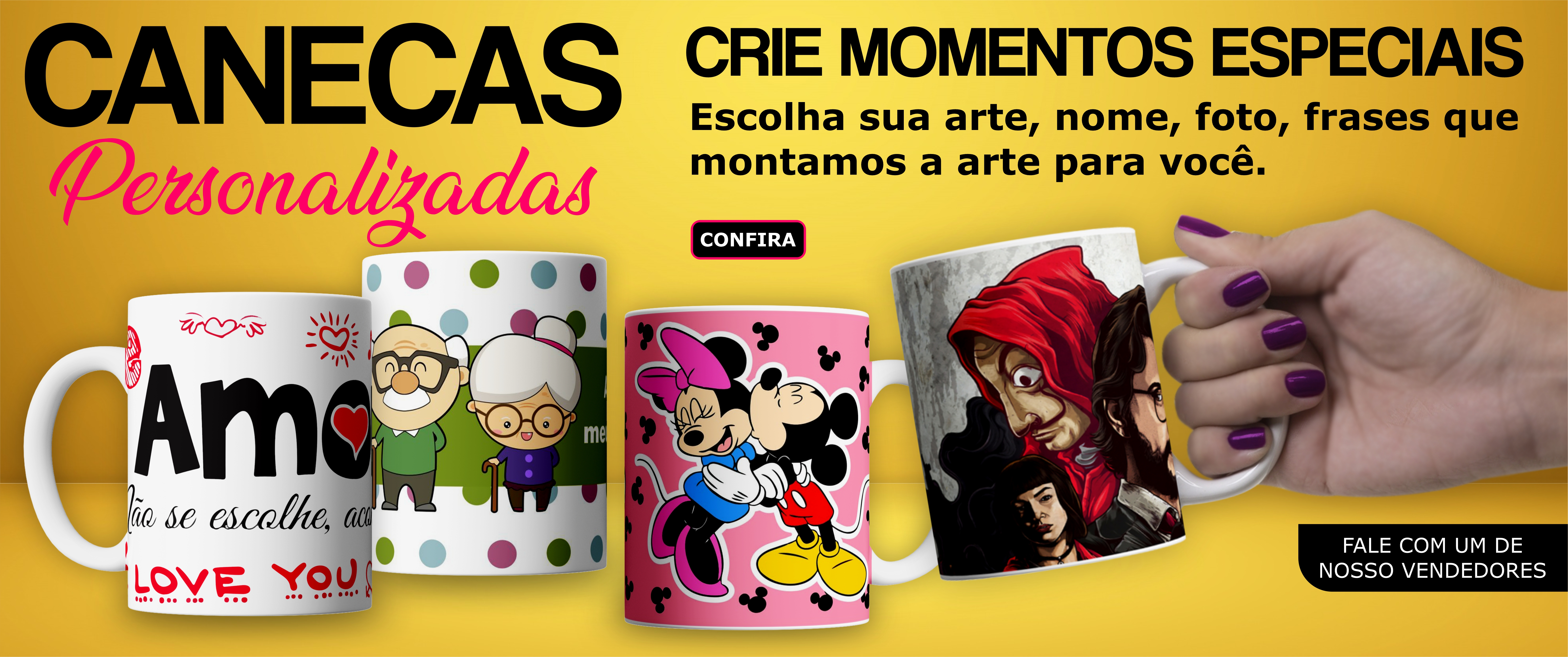 Banner Canecas de Porcelana 